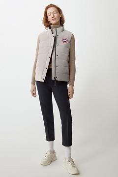 Chamarras Canada Goose Mujer Mexico - Freestyle Chalecos Beige XS4231576